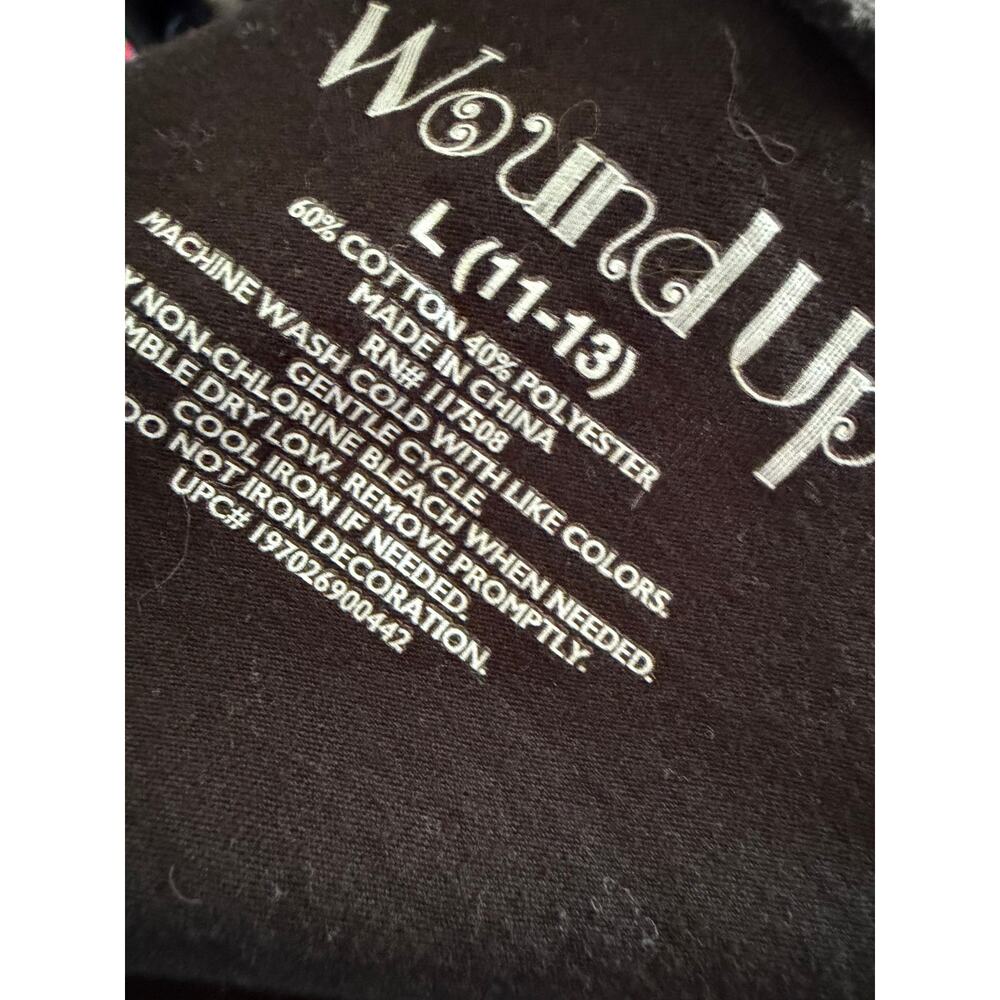 Wound Up Disco Forever Skeleton T-Shirt Junior L 11-13 Halloween Goth Grunge - Picture 9 of 9